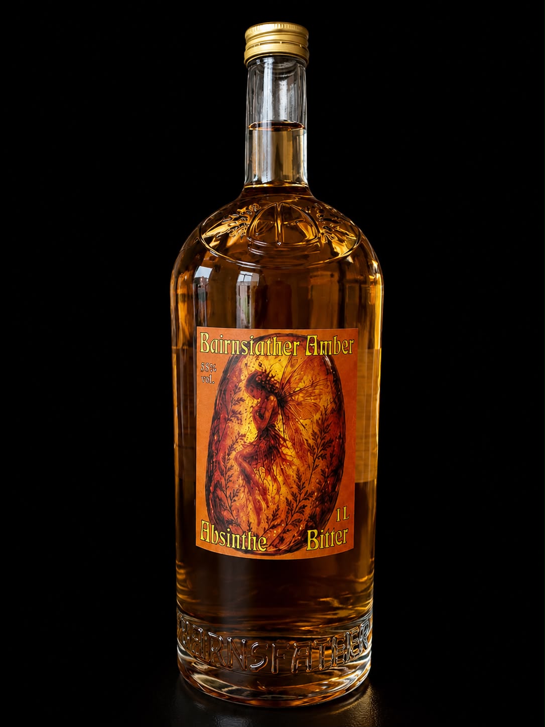 Amber Absinthe Bottle